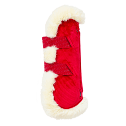 Guêtres Bamboo Elástico Veludo carneiro vegano Kentucky Vermelho