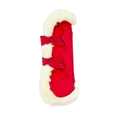 Guêtres Bamboo Elástico Veludo carneiro vegano Kentucky Vermelho