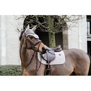 Sela básica de veludo para salto Kentucky Bege