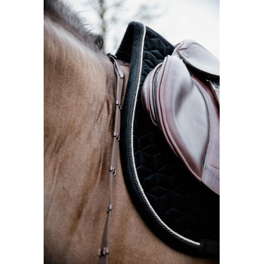 Sela básica de veludo para salto Kentucky Preto Sela básica de veludo para salto Kentucky Preto