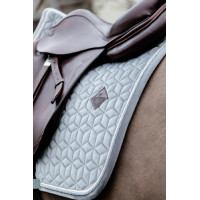 Sela básica de veludo para salto Kentucky Cinzento