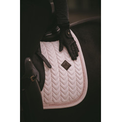 Sela de veludo com pérolas para adestramento Kentucky Rosa claro