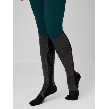 Meias de silicone LeMieux Performance Grafite Cinzento