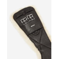 Cilha de adestramento perfilada LeMieux Arika Simuwool Castanho