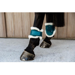 Protetor de boleto para cavalos jovens Velvet lã vegana Kentucky Esmeralda Verde Protetor de boleto para cavalos jovens Velvet lã vegana Kentucky Esmeralda Verde