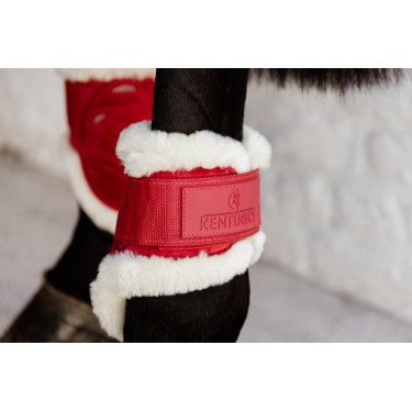 Protetor de boleto para cavalos jovens Velvet lã vegana Kentucky Vermelho