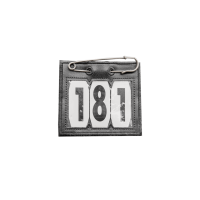 Porta-número de PVC com alfinete de segurança Kentucky Preto