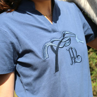 Polo Iliana Penélope Azul / cinza