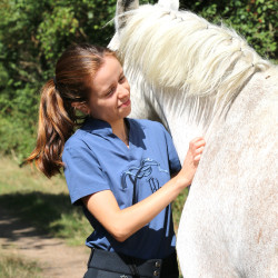 Polo Iliana Penélope Azul / cinza