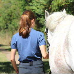 Polo Iliana Penélope Azul / cinza