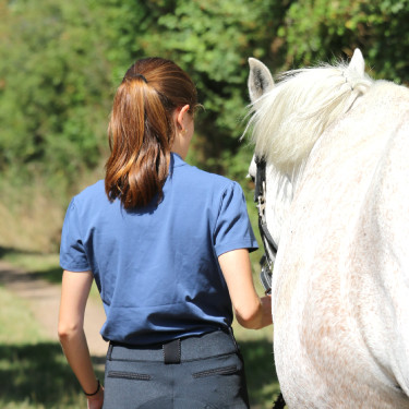 Polo Iliana Penélope Azul / cinza