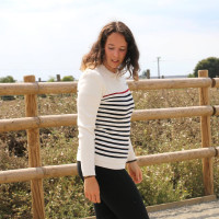 Camisola Pénélope x Saint James Maelle Marinho / cru / vermelho Motivos Camisola Pénélope x Saint James Maelle Marinho / cru / vermelho Motivos