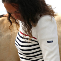 Camisola Pénélope x Saint James Maelle Cru / marinho / vermelho Motivos