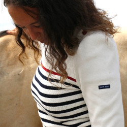 Camisola Pénélope x Saint James Maelle Cru / marinho / vermelho Motivos