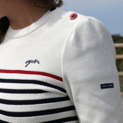 Camisola Pénélope x Saint James Maelle Cru / marinho / vermelho Motivos