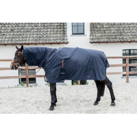 Capa de Chuva para Cavalo Hurricane com aberturas para estribos Kentucky Marinho Azul-marinho Capa de Chuva para Cavalo Hurricane com aberturas para estribos Kentucky Marinho Azul-marinho