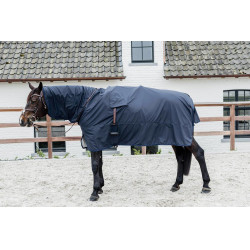 Capa de Chuva para Cavalo Hurricane com aberturas para estribos Kentucky Marinho Azul-marinho