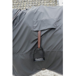 Capa de Chuva para Cavalo Hurricane com aberturas para estribos Kentucky Cinzento Capa de Chuva para Cavalo Hurricane com aberturas para estribos Kentucky Cinzento
