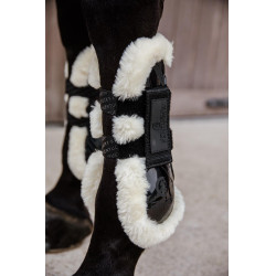 Guetre Velcro lã vegana Kentucky Preto