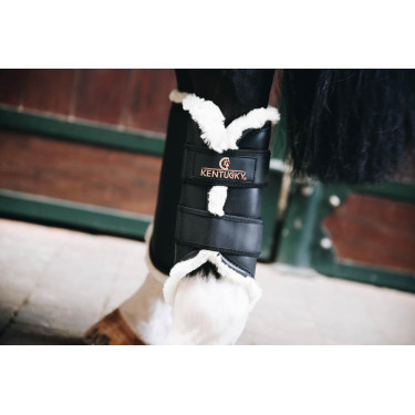 Guéteas traseiras fechadas em couro Kentucky Preto