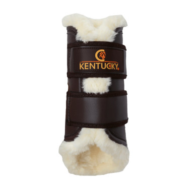 Guéteas traseiras fechadas em couro Kentucky Castanho