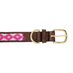 Colar para cão em pérolas feitas à mão Kentucky Rosa