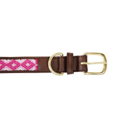 Colar para cão em pérolas feitas à mão Kentucky Rosa Colar para cão em pérolas feitas à mão Kentucky Rosa