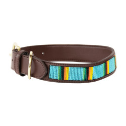 Colar para cão em pérolas feitas à mão Kentucky Azul claro Colar para cão em pérolas feitas à mão Kentucky Azul claro