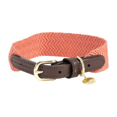Coleira para cão Jacquard Kentucky Terracota Laranja Coleira para cão Jacquard Kentucky Terracota Laranja