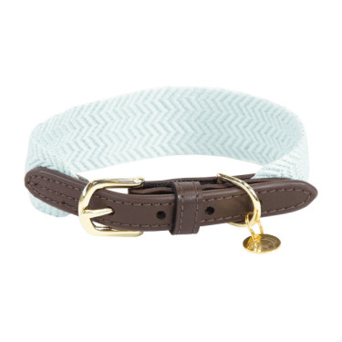Coleira para cão Jacquard Kentucky Azul claro
