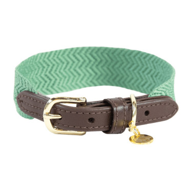 Coleira para cão Jacquard Kentucky Verde-oliva Coleira para cão Jacquard Kentucky Verde-oliva