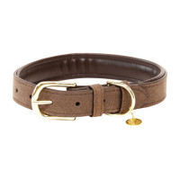 Coleira para cão Velvet Leather Kentucky Castanho