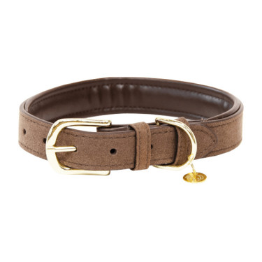 Coleira para cão Velvet Leather Kentucky Castanho