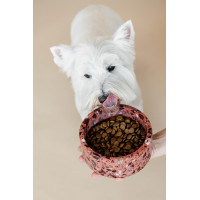 Tigela para cão em pedra Terrazzo Kentucky Castanho