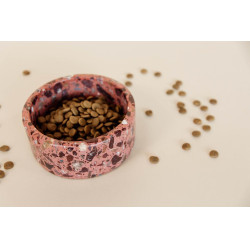 Tigela para cão em pedra Terrazzo Kentucky Castanho