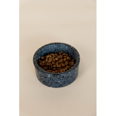 Tigela para cão em pedra Terrazzo Kentucky Preto Tigela para cão em pedra Terrazzo Kentucky Preto