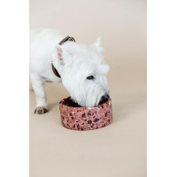 Tigela para cão em pedra Terrazzo Kentucky Castanho