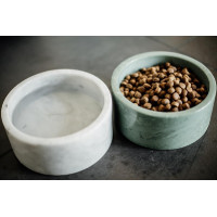 Tigela para cão Mármore Kentucky Branco