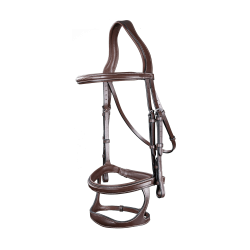 Bridão Duplo com Duas Cavestras Coleção US da Dy'on Castanho Bridão Duplo com Duas Cavestras Coleção US da Dy'on Castanho