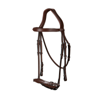 Bridão Muserola Alemã Ajustável New English Collection by Dy'on Castanho Bridão Muserola Alemã Ajustável New English Collection by Dy'on Castanho