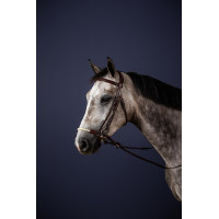 Bridão Muserola Alemã Corda New English Collection by Dy'on Preto