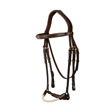 Bridon Muserolle Allemande Corde D Collection by Dy'on Brun Bridon Muserolle Allemande Corde D Collection by Dy'on Brun