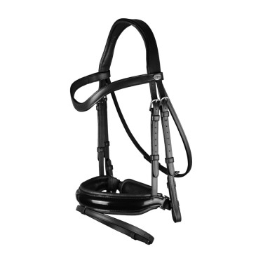 Bridão Muserola Combinada Larga Envernizada Working By Dy'on Preto Bridão Muserola Combinada Larga Envernizada Working By Dy'on Preto