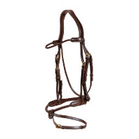 Cabezada com focinheira combinada trançada redonda Dy'on Castanho