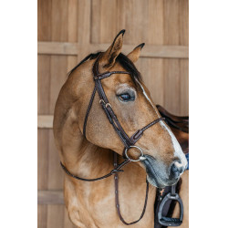 Cabezada com focinheira combinada trançada redonda Dy'on Castanho