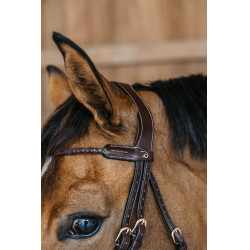 Cabezada com focinheira combinada trançada redonda Dy'on Castanho