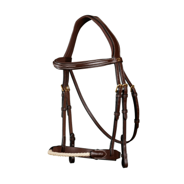 Bridon Muserolle Corde D Collection by Dy'on Brun Bridon Muserolle Corde D Collection by Dy'on Brun