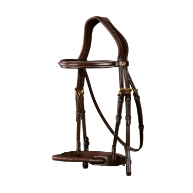 Bridon Muserolle Corde Recouverte de Cuir D Collection by Dy'on Brun Bridon Muserolle Corde Recouverte de Cuir D Collection by Dy'on Brun