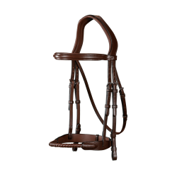 Bridão Muserola Corda Revestida de Couro New English Collection by Dy'on Castanho Bridão Muserola Corda Revestida de Couro New English Collection by Dy'on Castanho