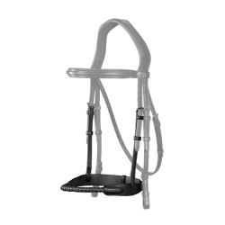 Muserola em Corda Revestida de Couro New English Collection by Dy'on Preto